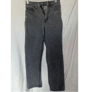 Wild Fable Jeans Women 28x27 Black Denim 90's Relaxed Straight Pocket Zipper